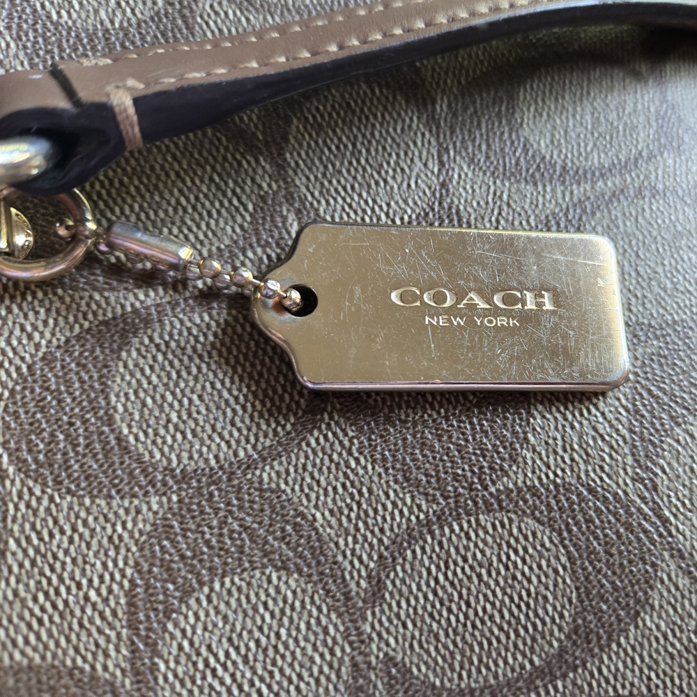 Coach Etta Carry All Tan Signature Shoulder Bag - Picture 16 of 16